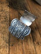 The Santorini Turquoise Cuff-Bracelets & Cuffs-Calli Co., Turquoise and Silver Jewelry, Native American Handmade, Zuni Tribe, Navajo Tribe, Brock Texas