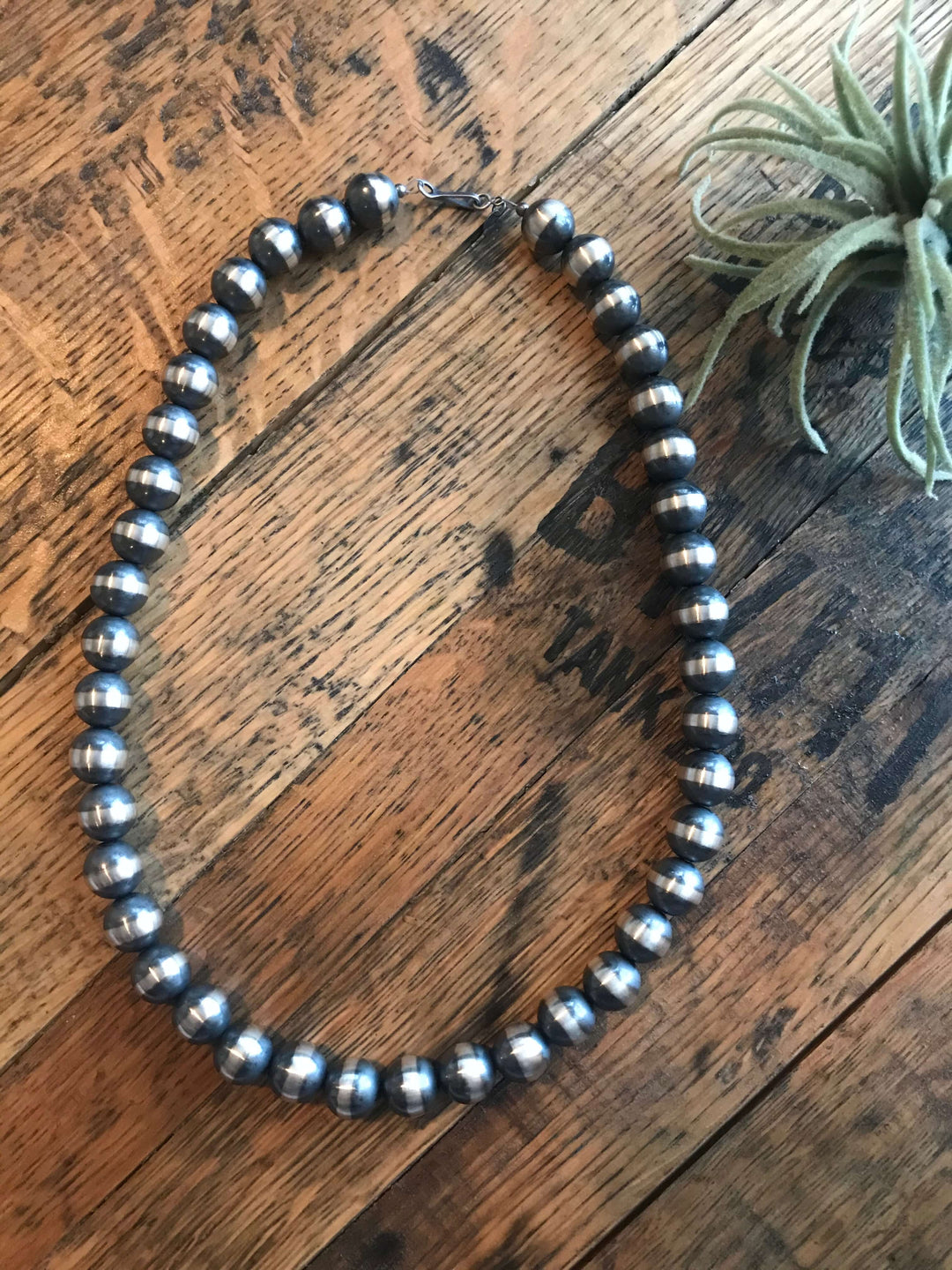 The Monument 12mm Pearl Necklace-Necklaces-Calli Co., Turquoise and Silver Jewelry, Native American Handmade, Zuni Tribe, Navajo Tribe, Brock Texas