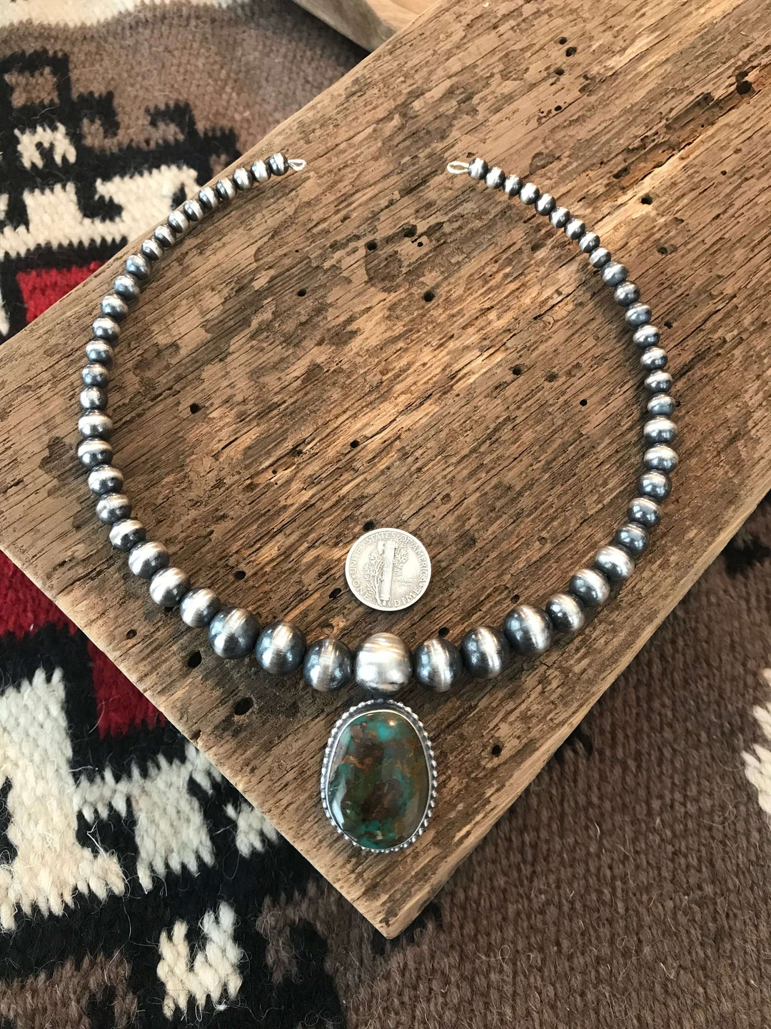 The South Point Necklace, 21-Necklaces-Calli Co., Turquoise and Silver Jewelry, Native American Handmade, Zuni Tribe, Navajo Tribe, Brock Texas