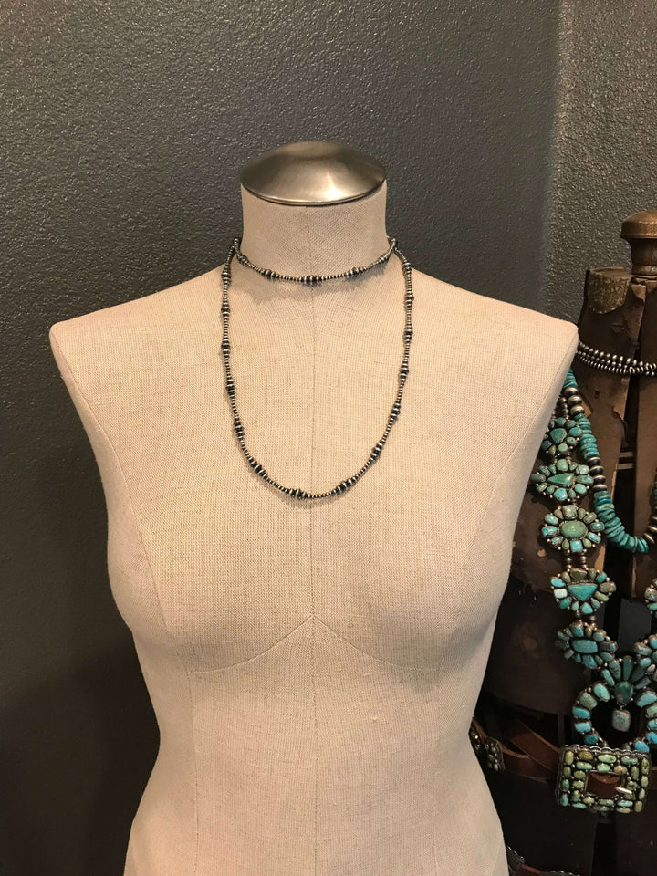 The Valency Saucer Necklace-Necklaces-Calli Co., Turquoise and Silver Jewelry, Native American Handmade, Zuni Tribe, Navajo Tribe, Brock Texas