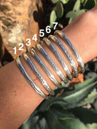 The Tahe Stamped Sterling Cuff-Bracelets & Cuffs-Calli Co., Turquoise and Silver Jewelry, Native American Handmade, Zuni Tribe, Navajo Tribe, Brock Texas