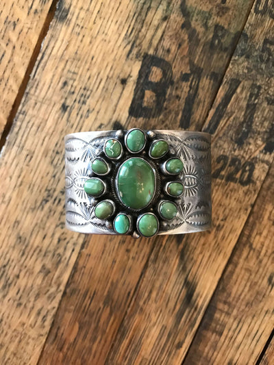 The Taos Royston Turquoise Cuff-Bracelets & Cuffs-Calli Co., Turquoise and Silver Jewelry, Native American Handmade, Zuni Tribe, Navajo Tribe, Brock Texas