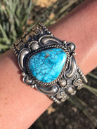 The Muirhead Turquoise Cuff-Bracelets & Cuffs-Calli Co., Turquoise and Silver Jewelry, Native American Handmade, Zuni Tribe, Navajo Tribe, Brock Texas