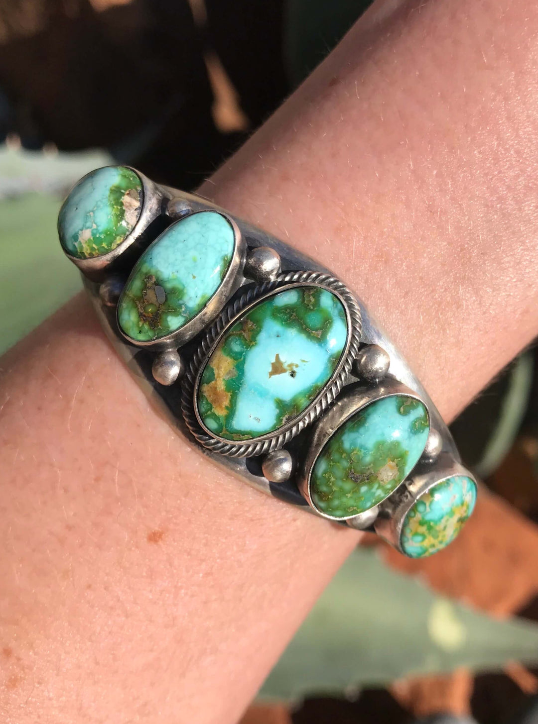 The Tuttle Sonoran Gold Cuff-Bracelets & Cuffs-Calli Co., Turquoise and Silver Jewelry, Native American Handmade, Zuni Tribe, Navajo Tribe, Brock Texas