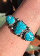 The Wolfforth Turquoise Cuff-Bracelets & Cuffs-Calli Co., Turquoise and Silver Jewelry, Native American Handmade, Zuni Tribe, Navajo Tribe, Brock Texas