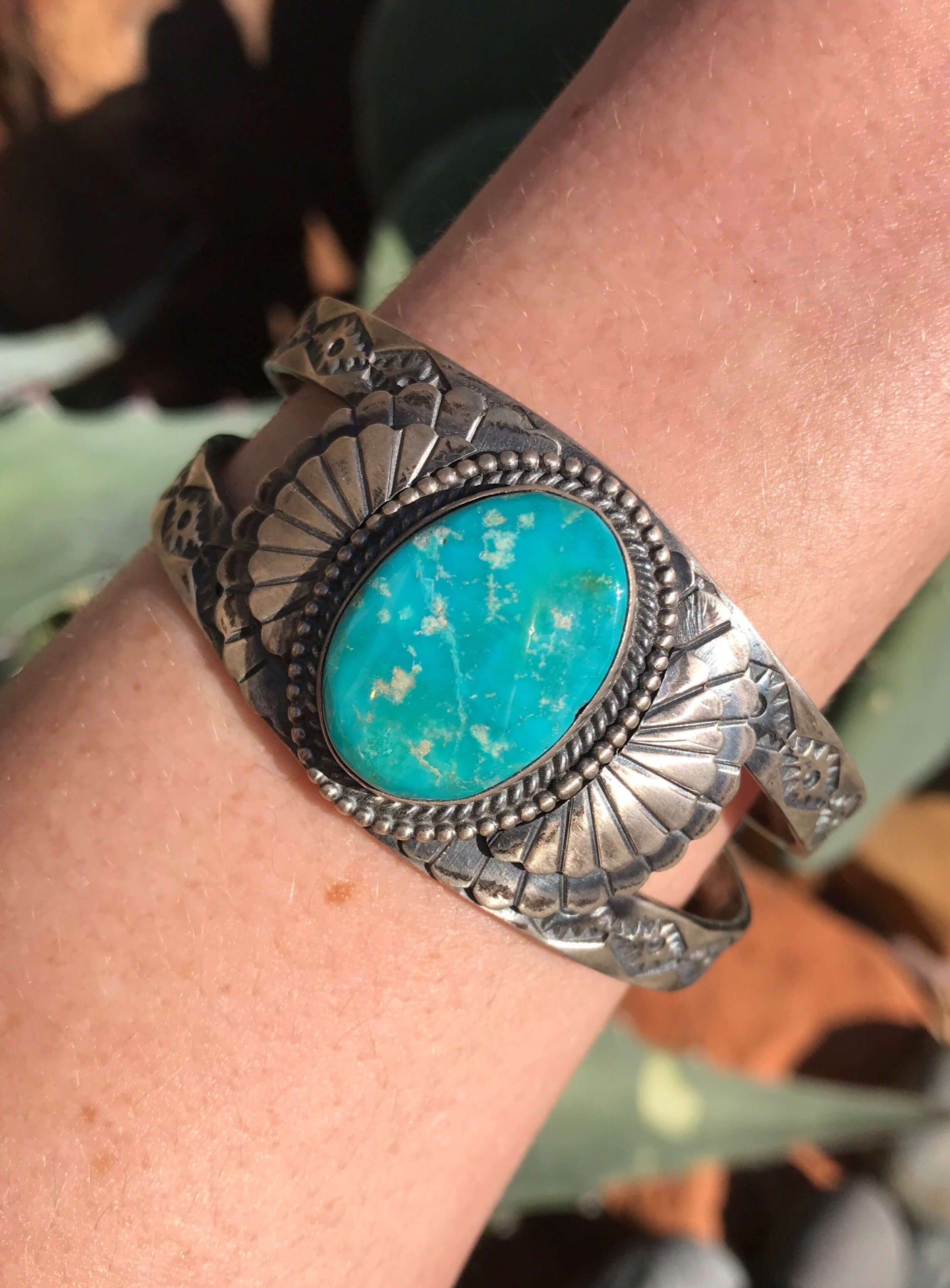 The Latexo Turquoise Cuff-Bracelets & Cuffs-Calli Co., Turquoise and Silver Jewelry, Native American Handmade, Zuni Tribe, Navajo Tribe, Brock Texas