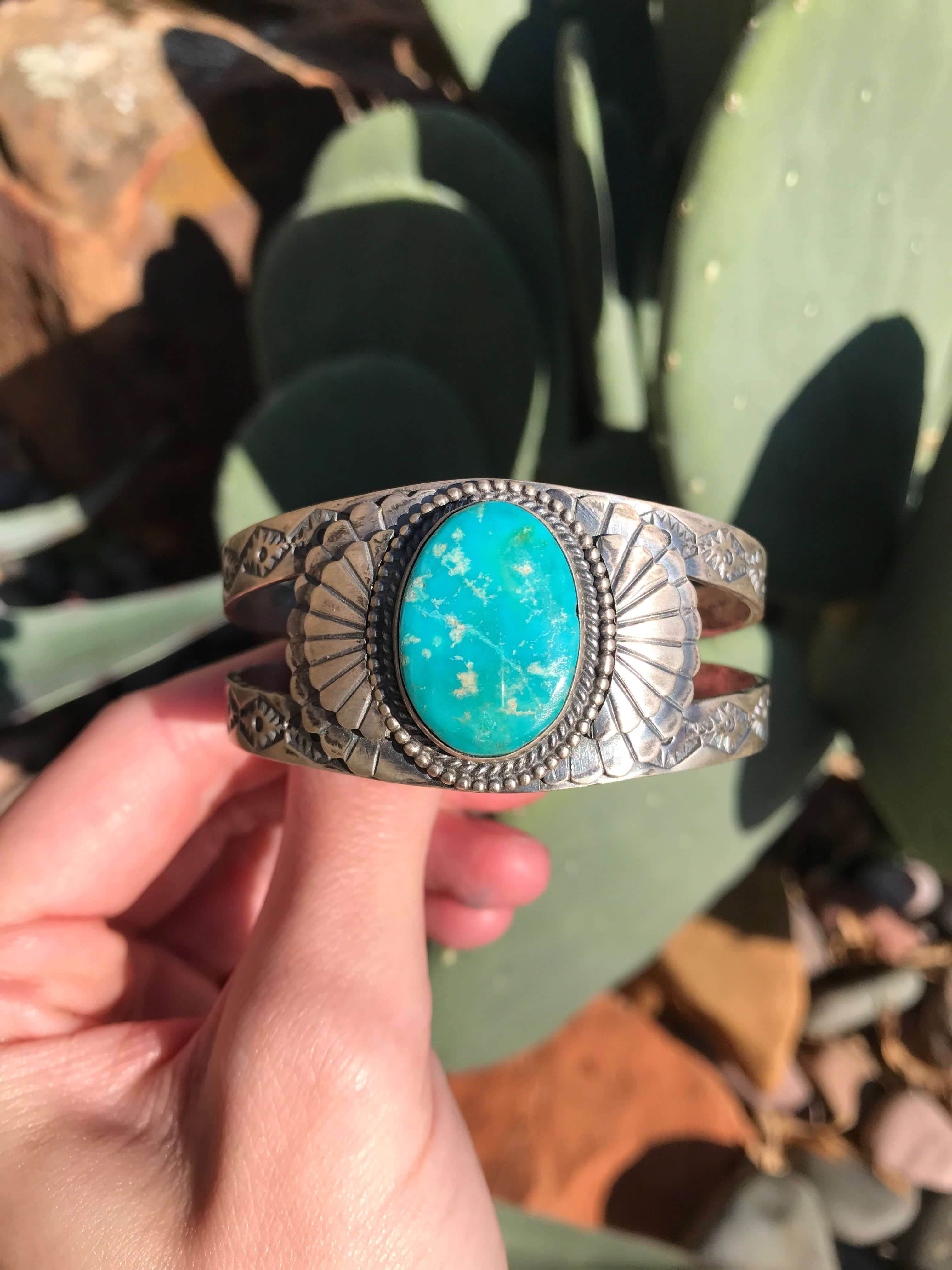 The Latexo Turquoise Cuff-Bracelets & Cuffs-Calli Co., Turquoise and Silver Jewelry, Native American Handmade, Zuni Tribe, Navajo Tribe, Brock Texas