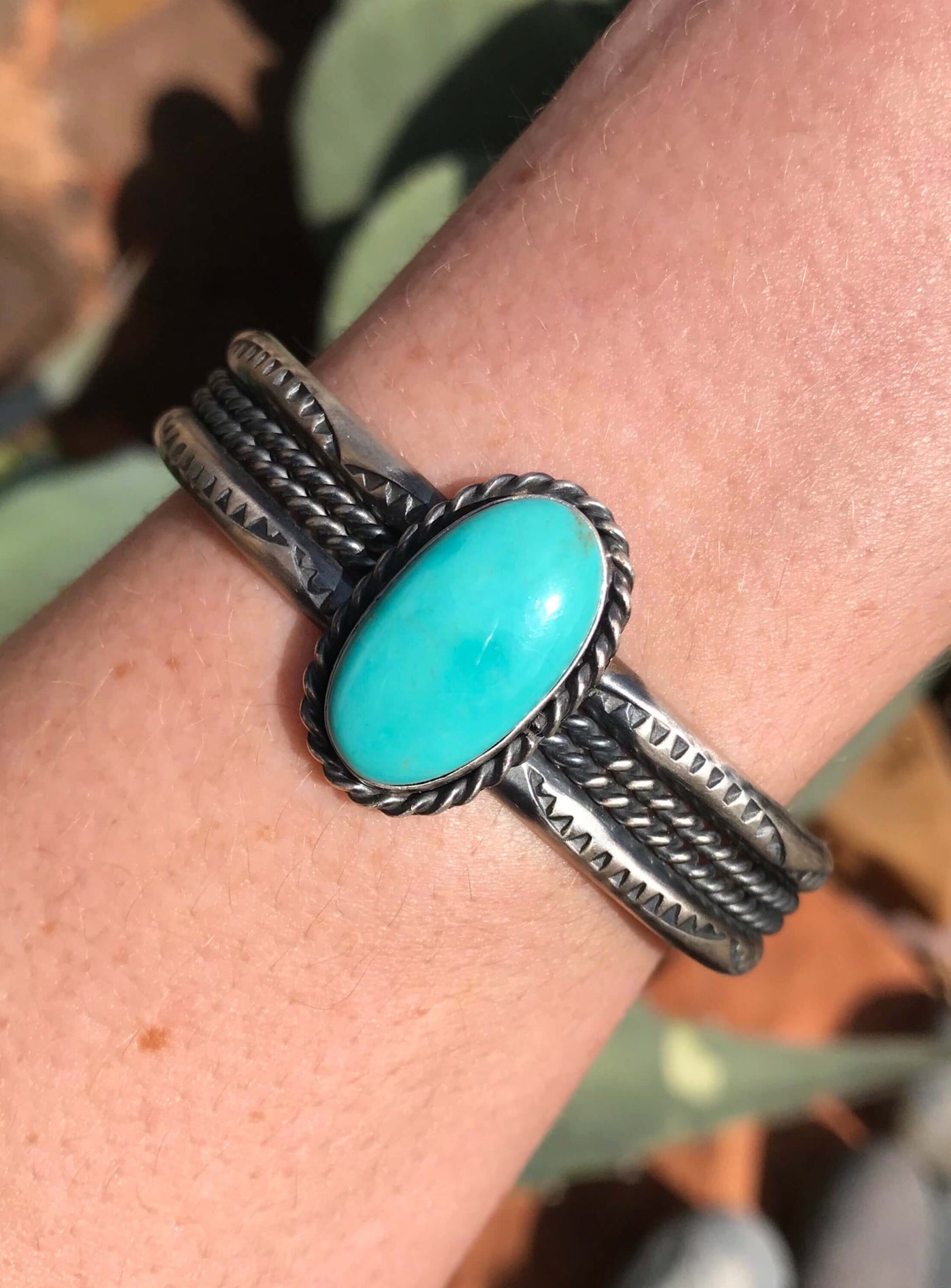 The Renner Cuff-Bracelets & Cuffs-Calli Co., Turquoise and Silver Jewelry, Native American Handmade, Zuni Tribe, Navajo Tribe, Brock Texas