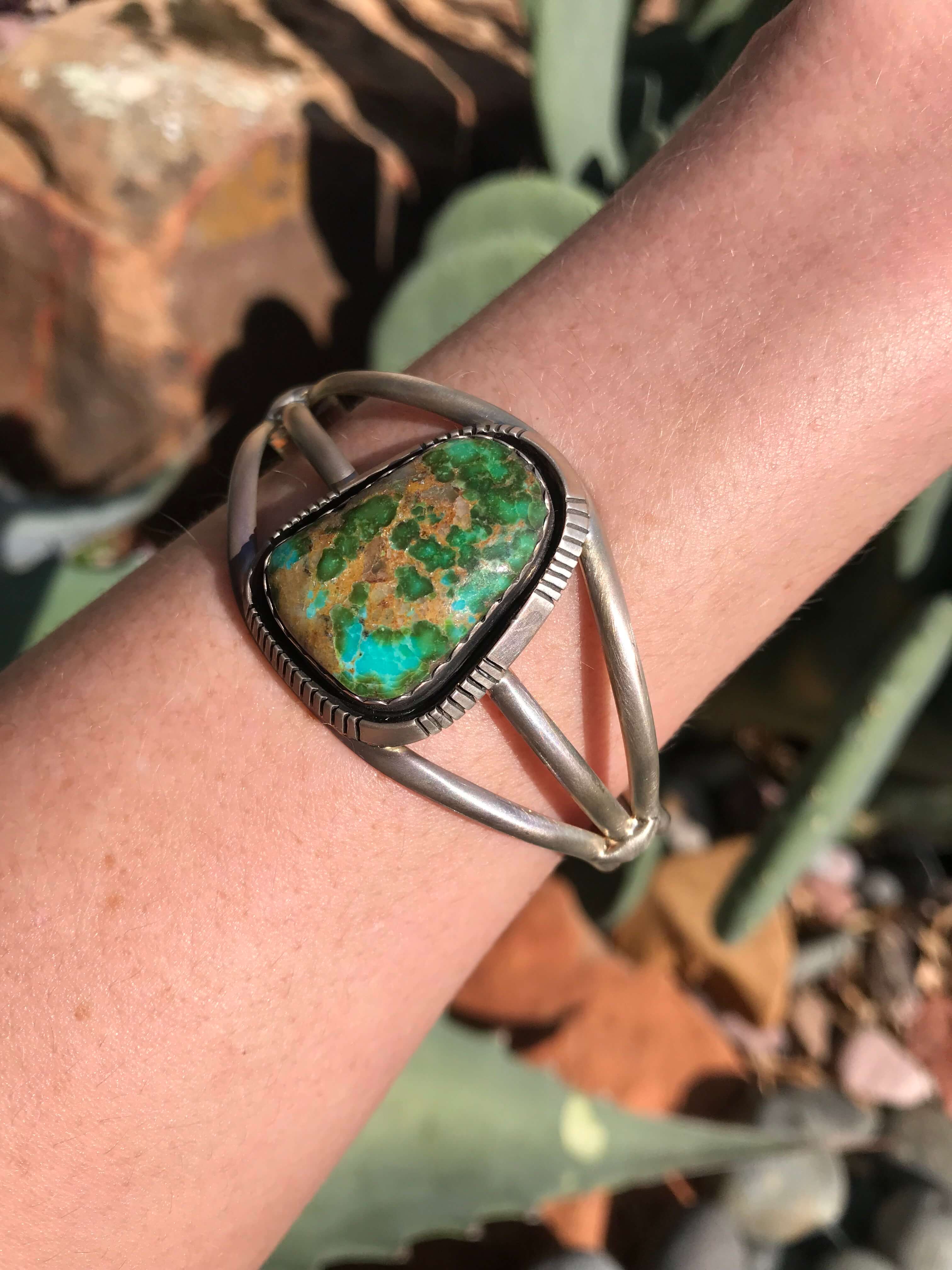 The Havana Sonoran Gold Cuff-Bracelets & Cuffs-Calli Co., Turquoise and Silver Jewelry, Native American Handmade, Zuni Tribe, Navajo Tribe, Brock Texas