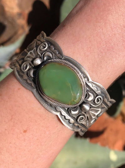 The Rawlins Royston Cuff-Bracelets & Cuffs-Calli Co., Turquoise and Silver Jewelry, Native American Handmade, Zuni Tribe, Navajo Tribe, Brock Texas