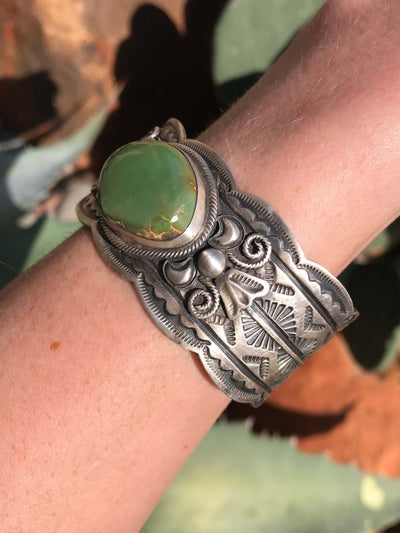 The Rawlins Royston Cuff-Bracelets & Cuffs-Calli Co., Turquoise and Silver Jewelry, Native American Handmade, Zuni Tribe, Navajo Tribe, Brock Texas