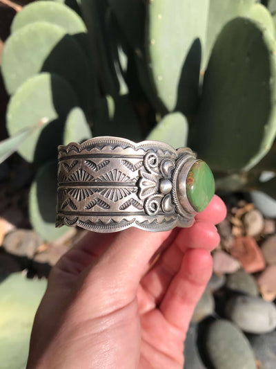 The Rawlins Royston Cuff-Bracelets & Cuffs-Calli Co., Turquoise and Silver Jewelry, Native American Handmade, Zuni Tribe, Navajo Tribe, Brock Texas