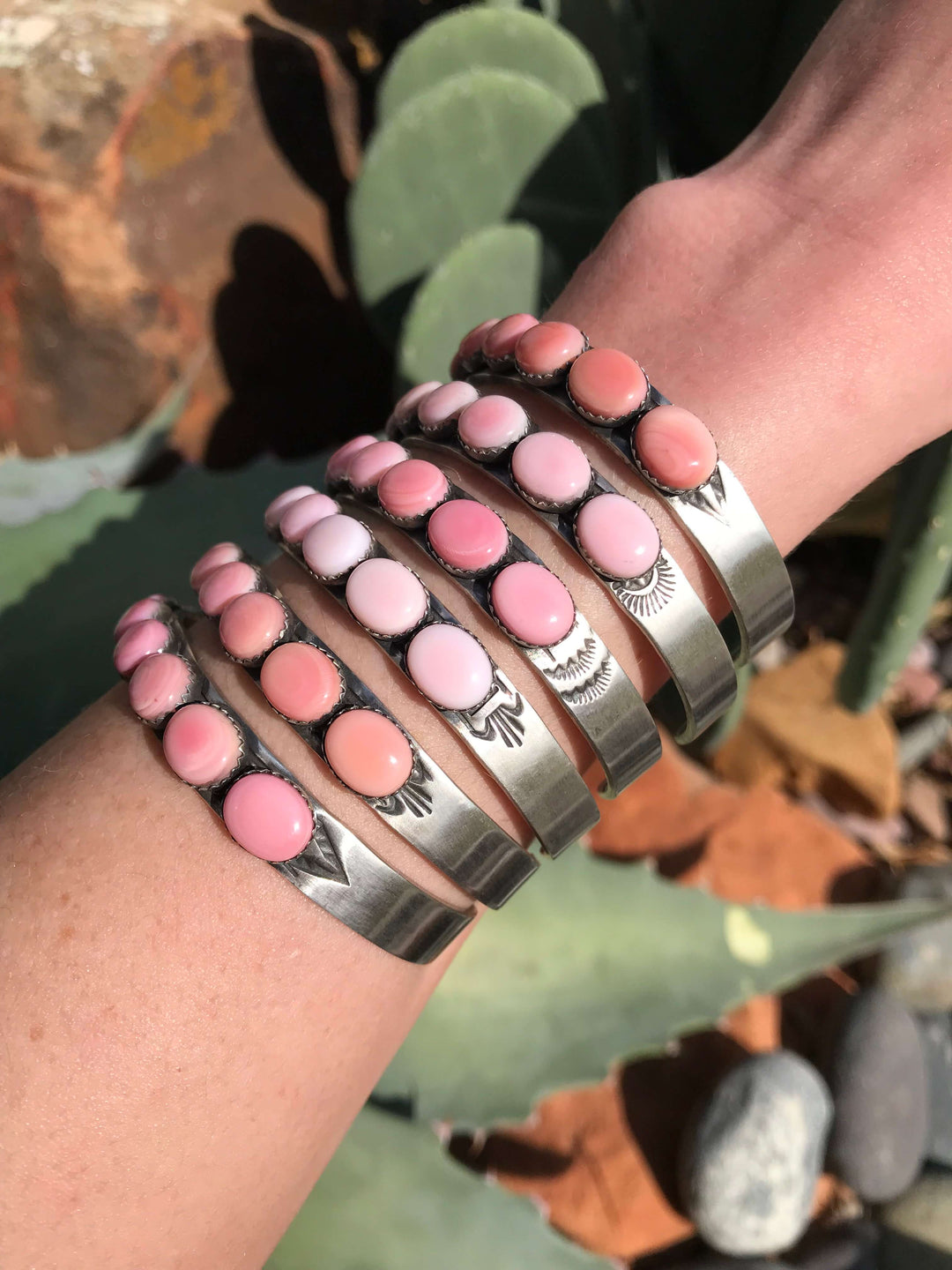 The Lucy Cuffs-Bracelets & Cuffs-Calli Co., Turquoise and Silver Jewelry, Native American Handmade, Zuni Tribe, Navajo Tribe, Brock Texas