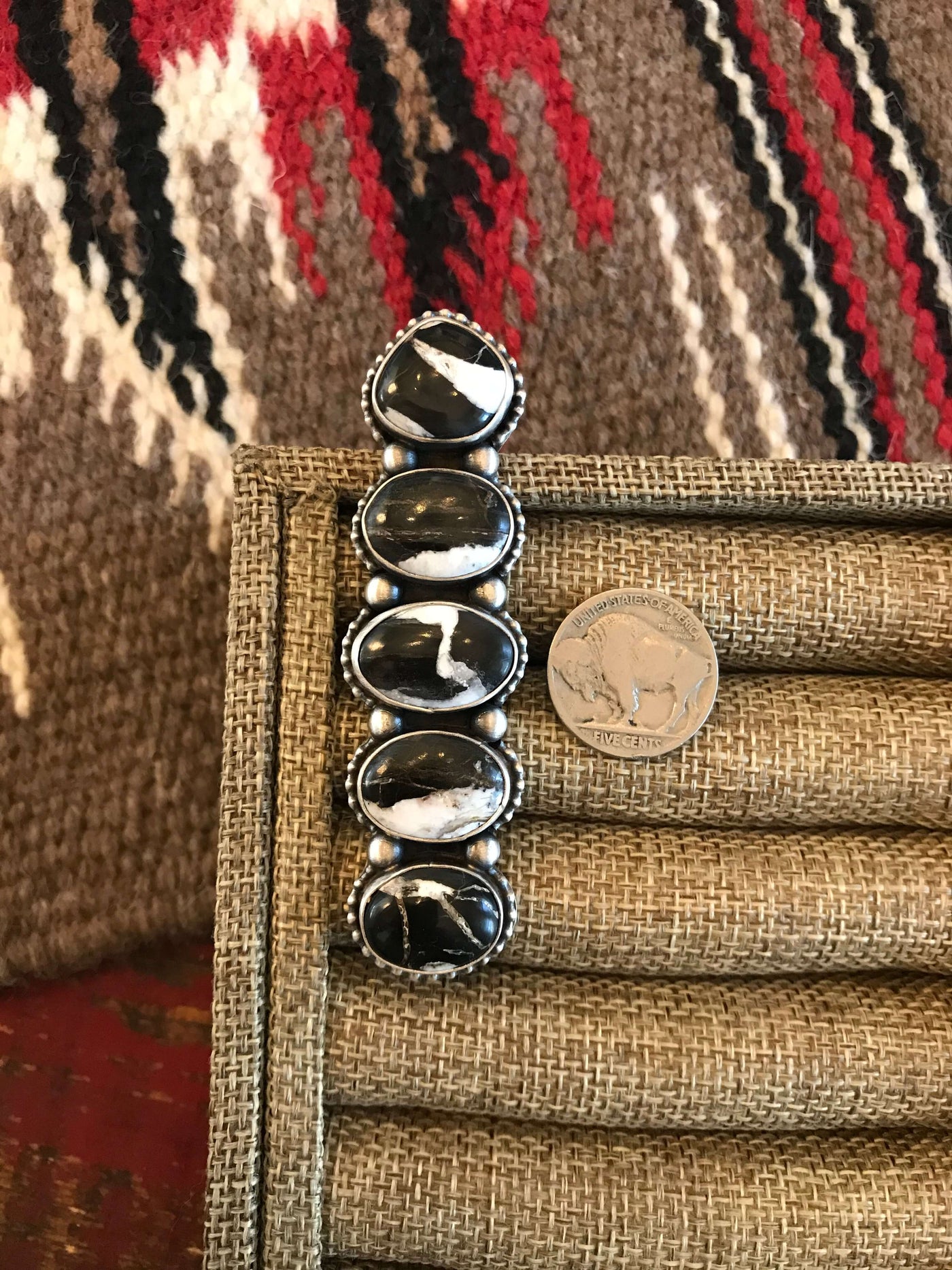 The Kemsley White Buffalo Statement Ring 2, Sz. 7-Rings-Calli Co., Turquoise and Silver Jewelry, Native American Handmade, Zuni Tribe, Navajo Tribe, Brock Texas