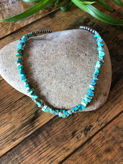 The Roaring Fork Necklace-Necklaces-Calli Co., Turquoise and Silver Jewelry, Native American Handmade, Zuni Tribe, Navajo Tribe, Brock Texas
