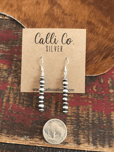 The Lipan Earrings-Earrings-Calli Co., Turquoise and Silver Jewelry, Native American Handmade, Zuni Tribe, Navajo Tribe, Brock Texas