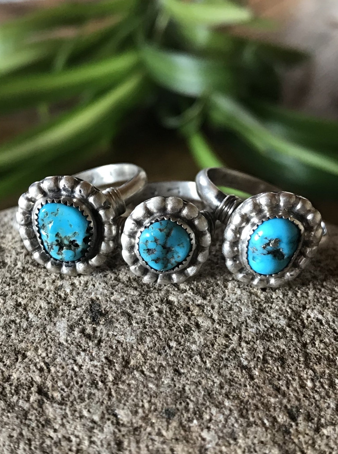 The Sweetie Turquoise Ring, 2-Rings-Calli Co., Turquoise and Silver Jewelry, Native American Handmade, Zuni Tribe, Navajo Tribe, Brock Texas