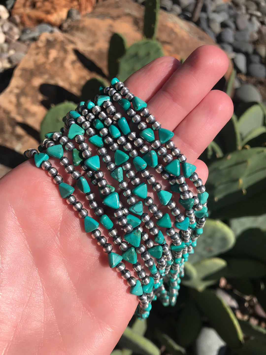 The Siskiyou Necklace-Necklaces-Calli Co., Turquoise and Silver Jewelry, Native American Handmade, Zuni Tribe, Navajo Tribe, Brock Texas